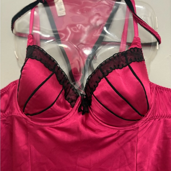 Elegant Pink Lace Trim Chemise - Picture 5 of 10